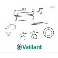 Vaillant rookgasafvoer intubatieset set 80 -125mm voor bestaande schouw 303250